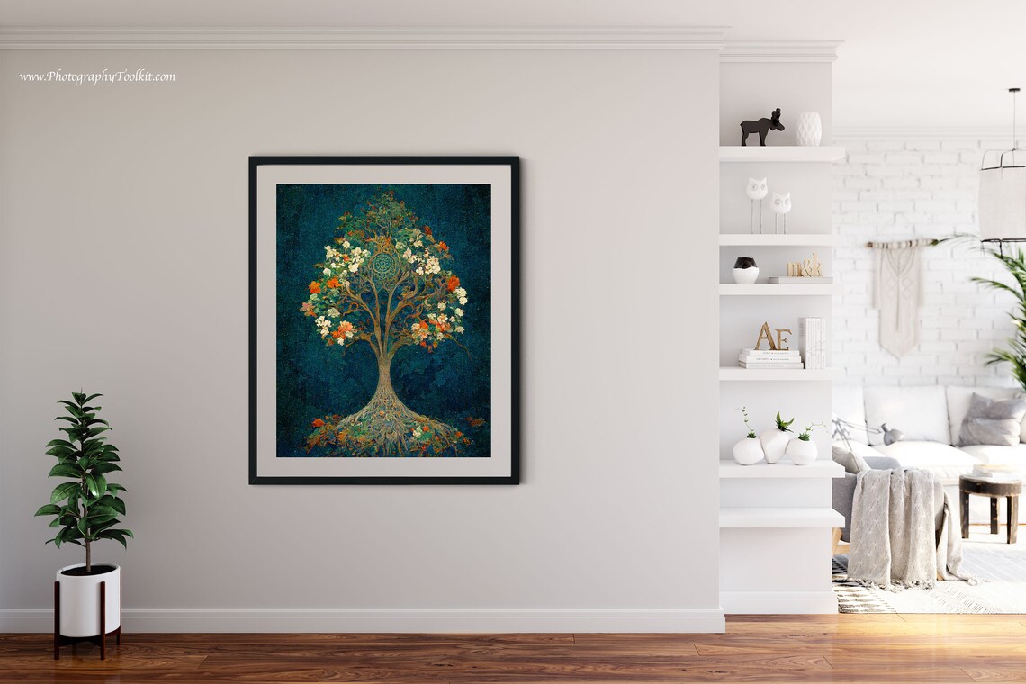 Tree Of Life Botanical Spiritual Wall Art Panels - Image 4