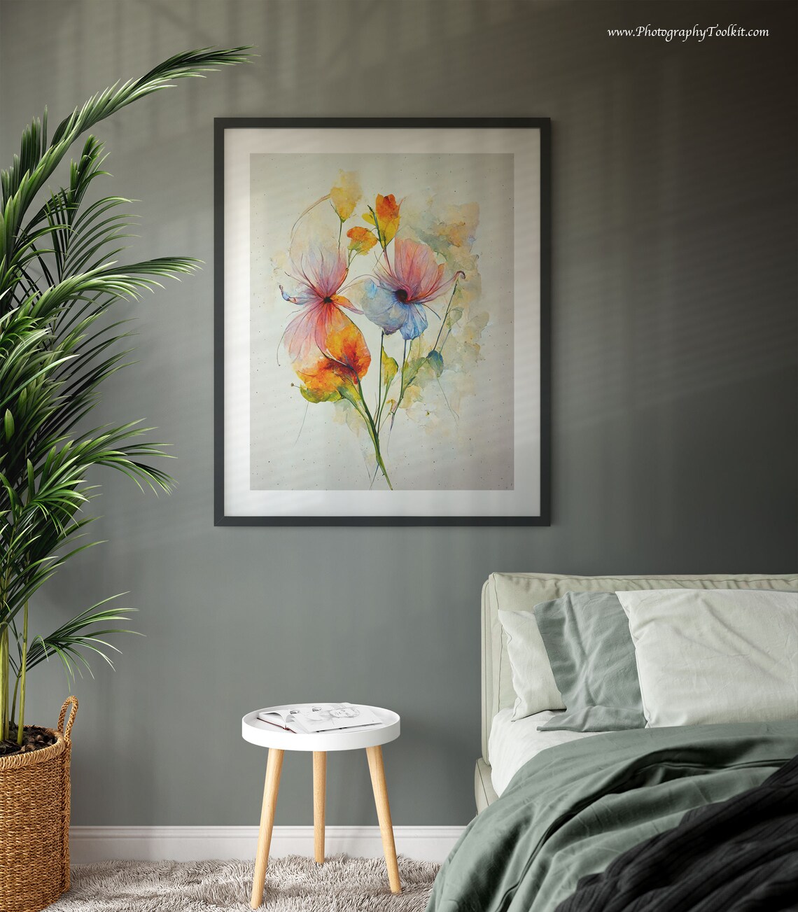 Colorful Wildflowers Watercolor Bouquet Bright Floral Poster - Image 6