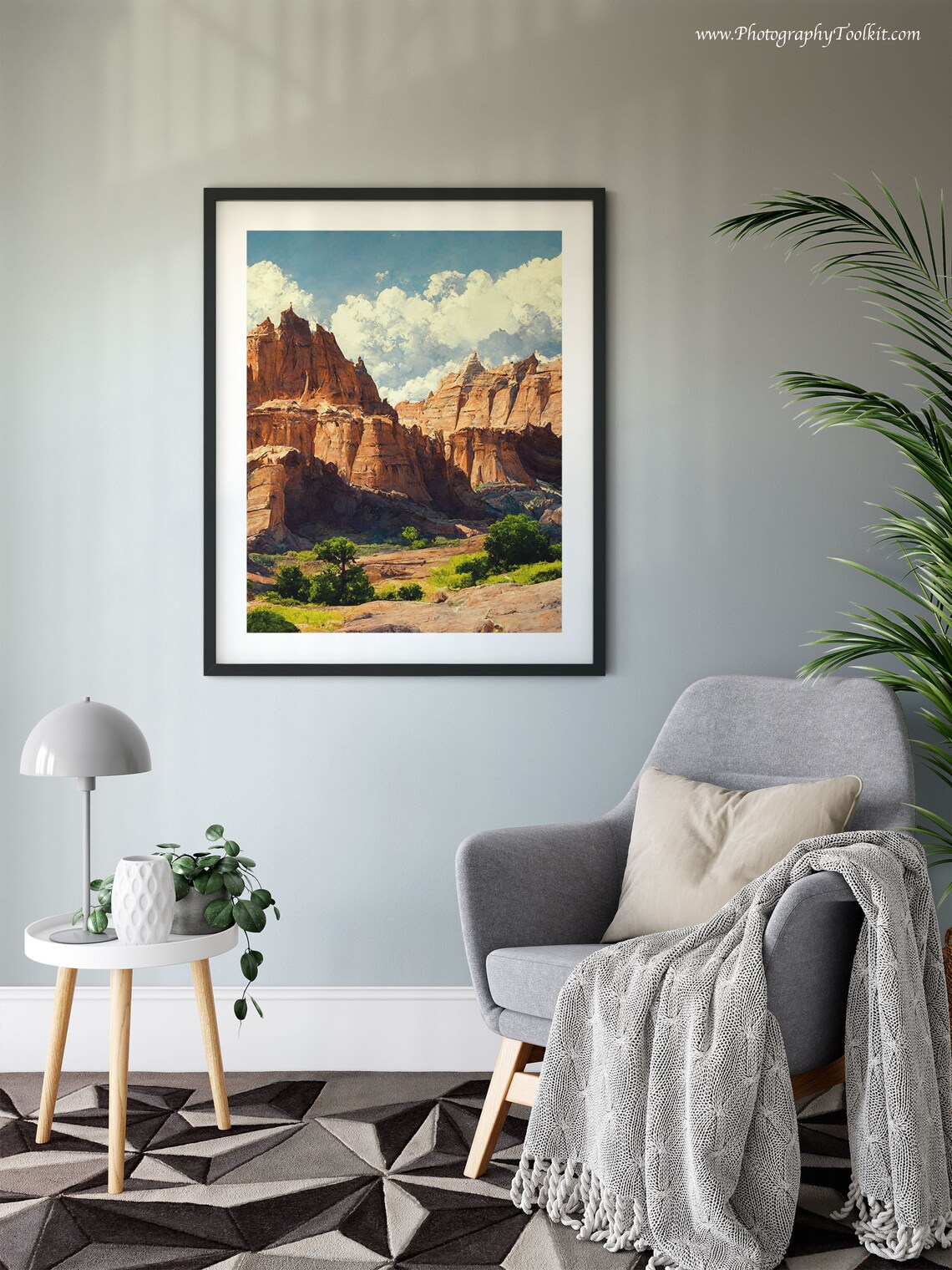 Capitol Reef Red Rock Towers Dramatic Clouds Desert Oasis Landscape Print - Image 6