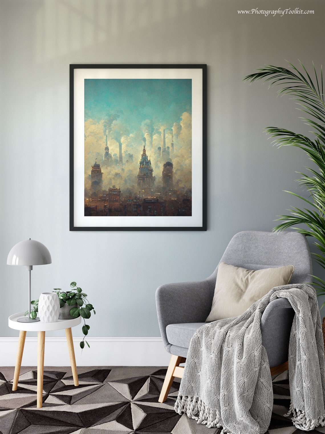 City Prints Skyline Print Cityscape Painting Art Print Painting Of A City Wall Art Cityscape Art Cityscape Print - Image 6