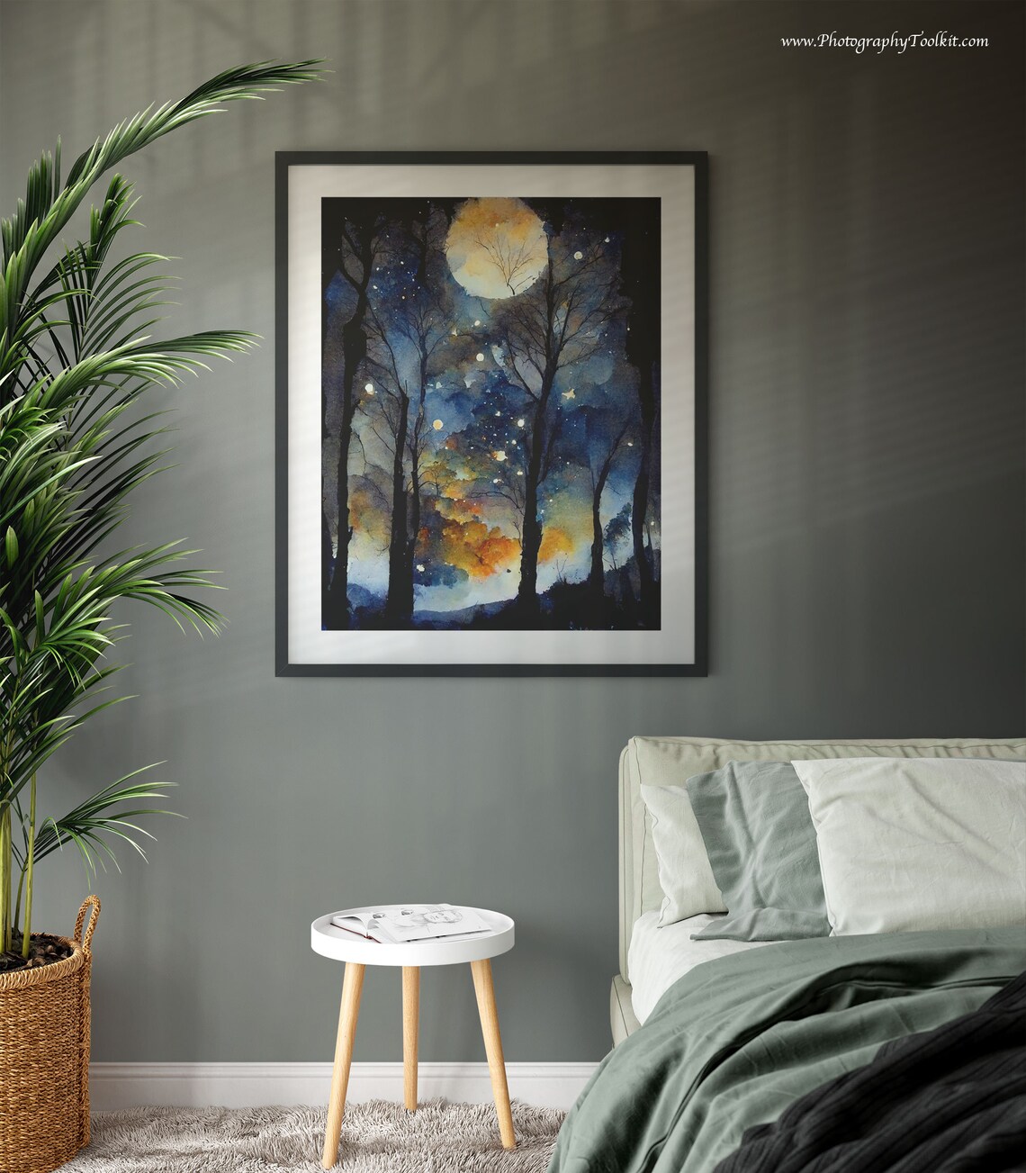 Starry Night Moon and Star Chart Art Print - Image 3