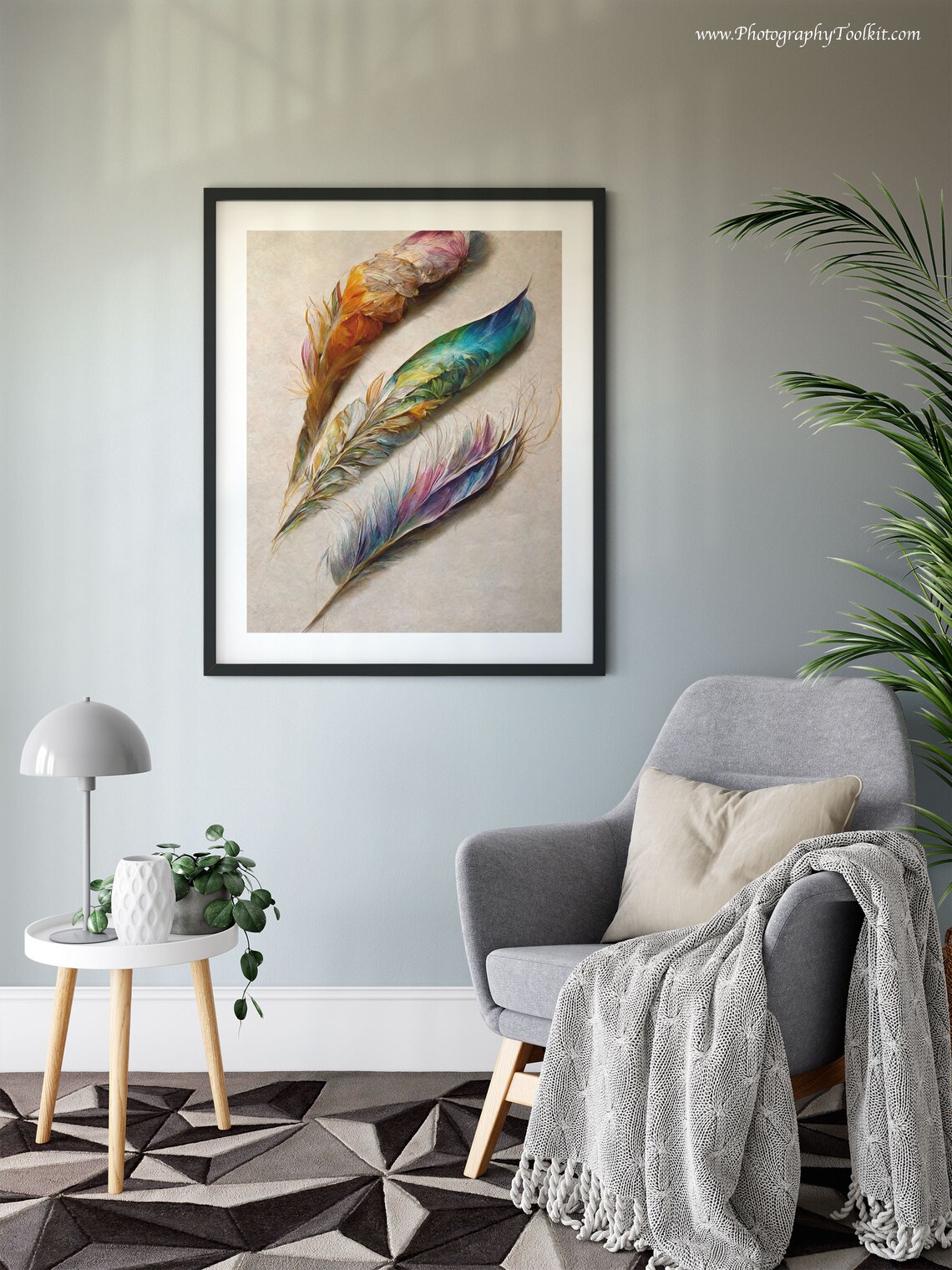 Vintage Feather Art Print, Rustic Wall Art - Image 6