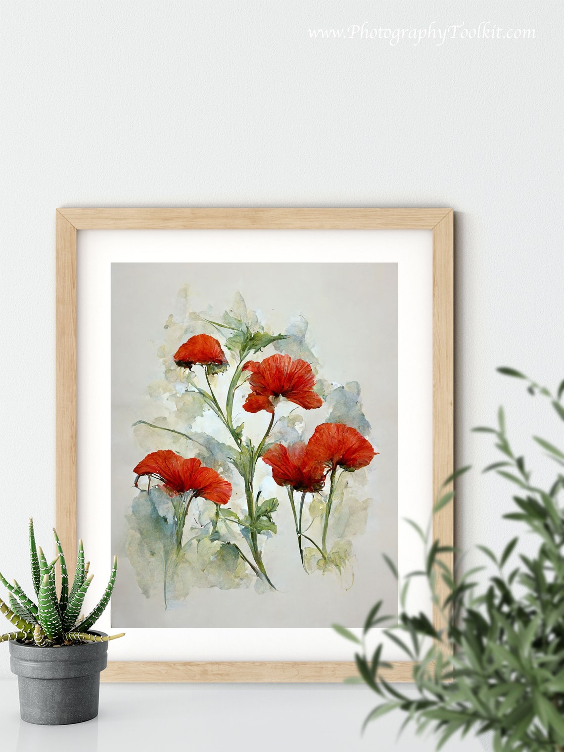 Red Poppies Print Poppy Flowers Art Poppies Watercolor Abstract Poppy Poppy Wall Art Farmhouse Wall Decor Poppy Painting Red Flowers - Image 5