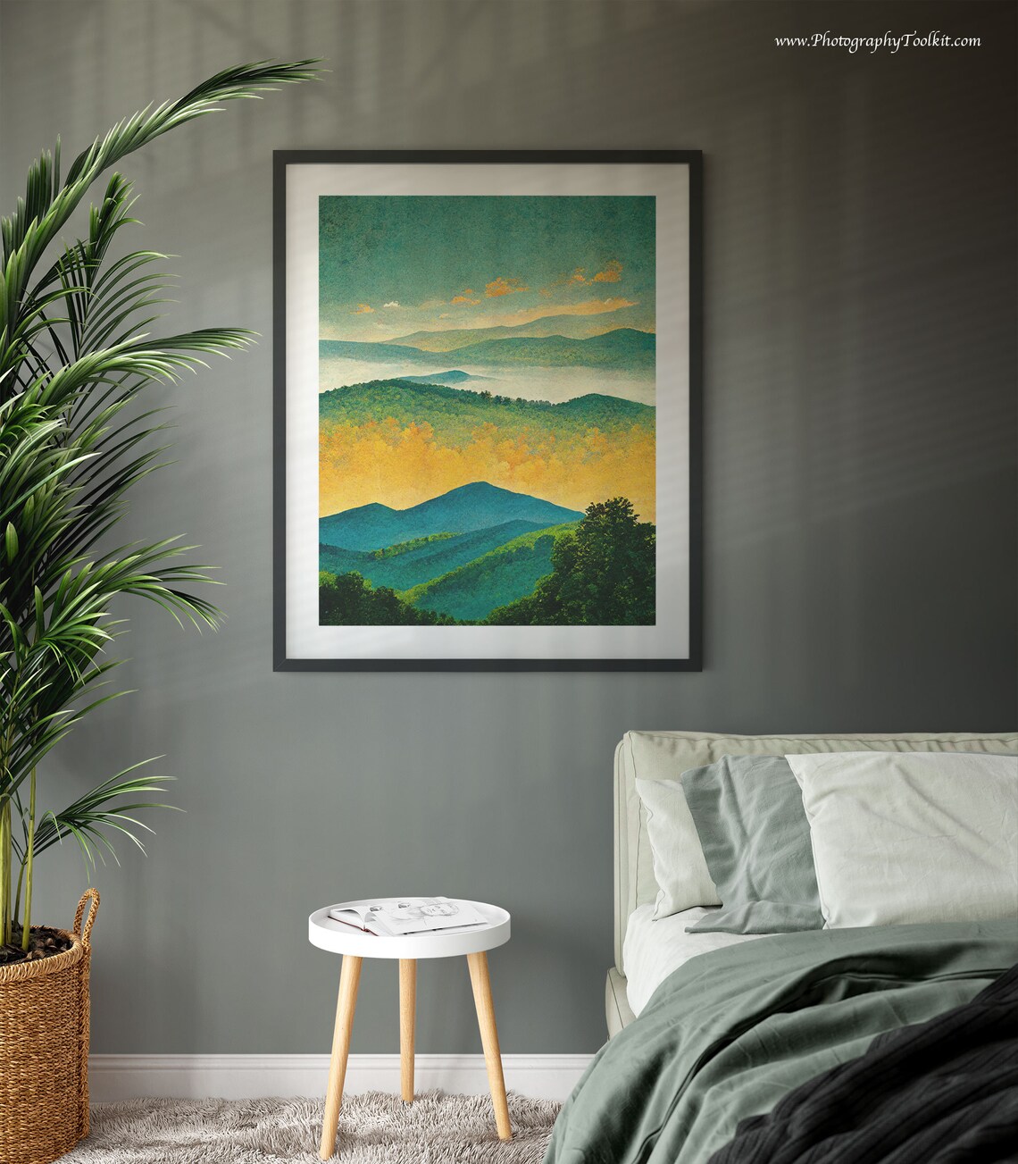 Shenandoah Valley Green Ridges Golden Light Vintage Travel Poster - Image 3