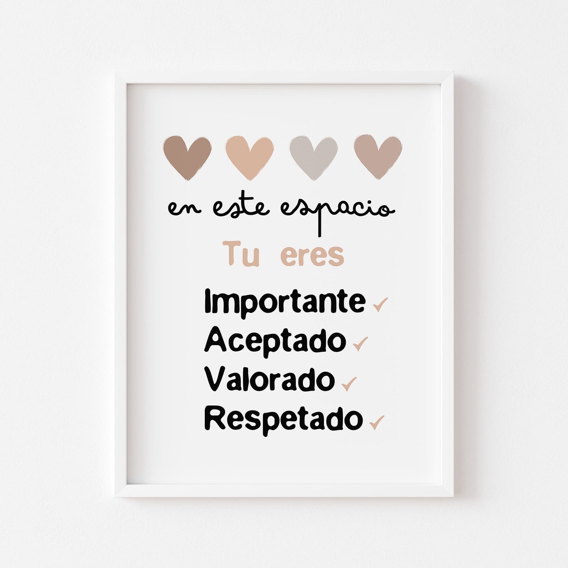 En Este Espacio Spanish Safe Space Affirmation Classroom Decor Poster
