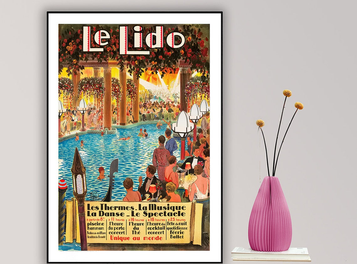 Le Lido Thermes Music Dance Spectacle Paris Nightclub Art Print