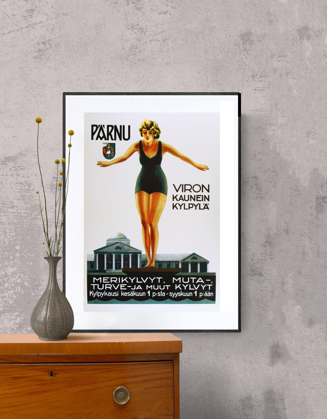 Parnu, Estonia Vintage Travel Poster Art Print - Image 2