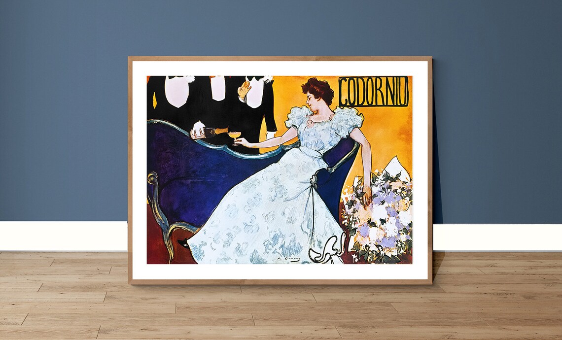 Codorniu Vintage Fooddrink Poster, Ramon Casas