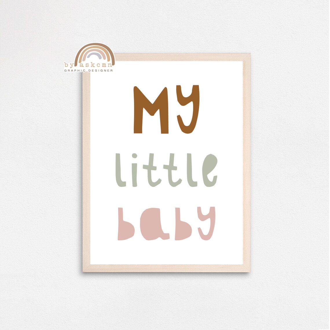 Nurserywall Art Rainbow Wall Decor Baby Room Poster Nursery Print Art Neutral Rainbow Art Quote Poster Instant - Image 4