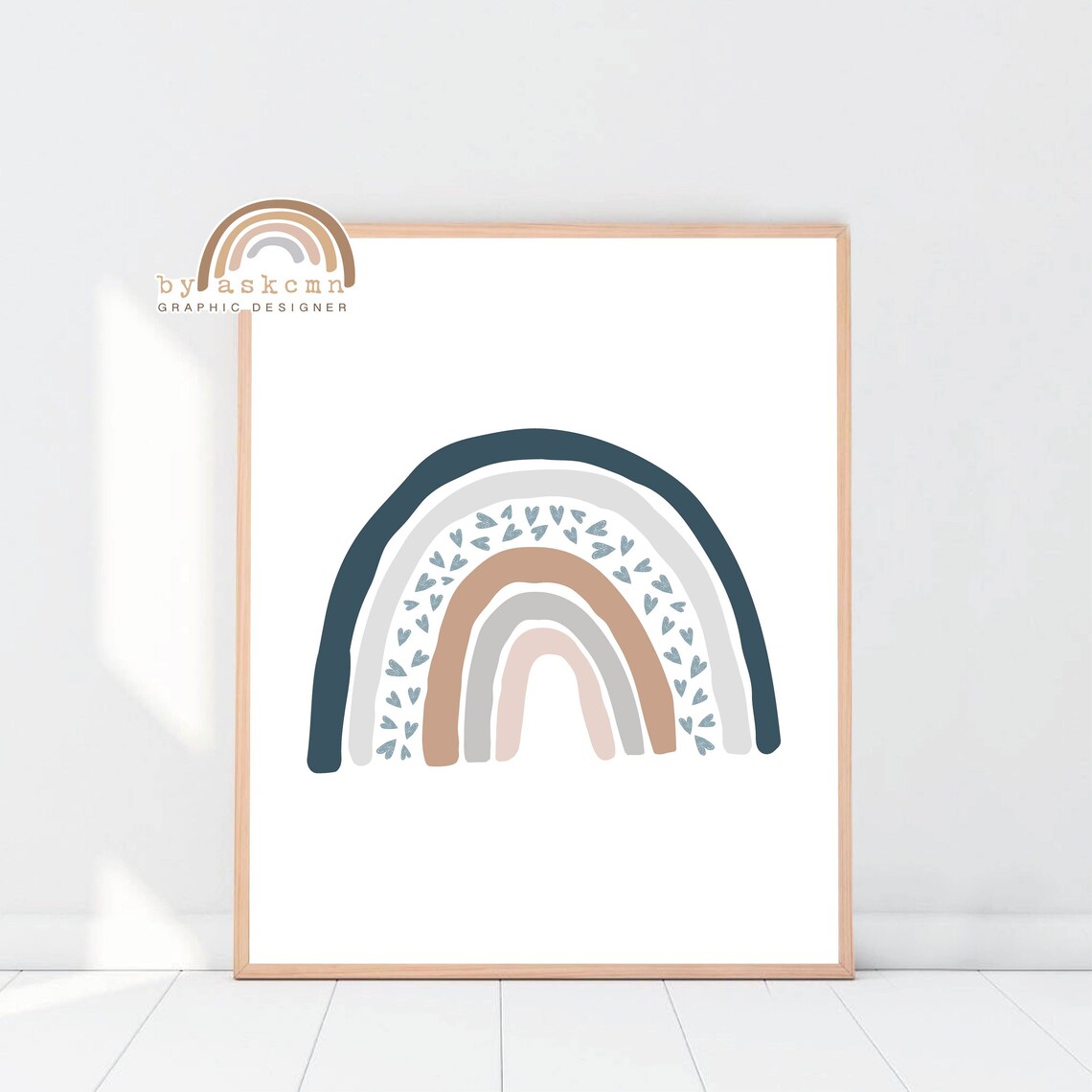 Pastel Nursery Decor Rainbow Blush Abstract Rainbow Print Gender Neutral Nursery Neutral Rainbow Art Boho Nursery Kids Wall Art - Image 5
