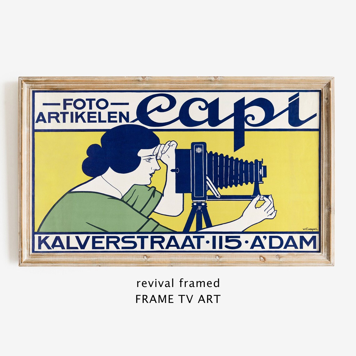 Capi Camera Shop Vintage Dutch Advertising Poster FOTO ARTIKELEN ADAM