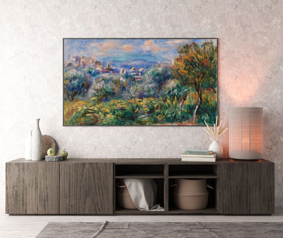 Impressionist Coastal Town Landscape Vintage Scenic Painting Art Poster - Image 2