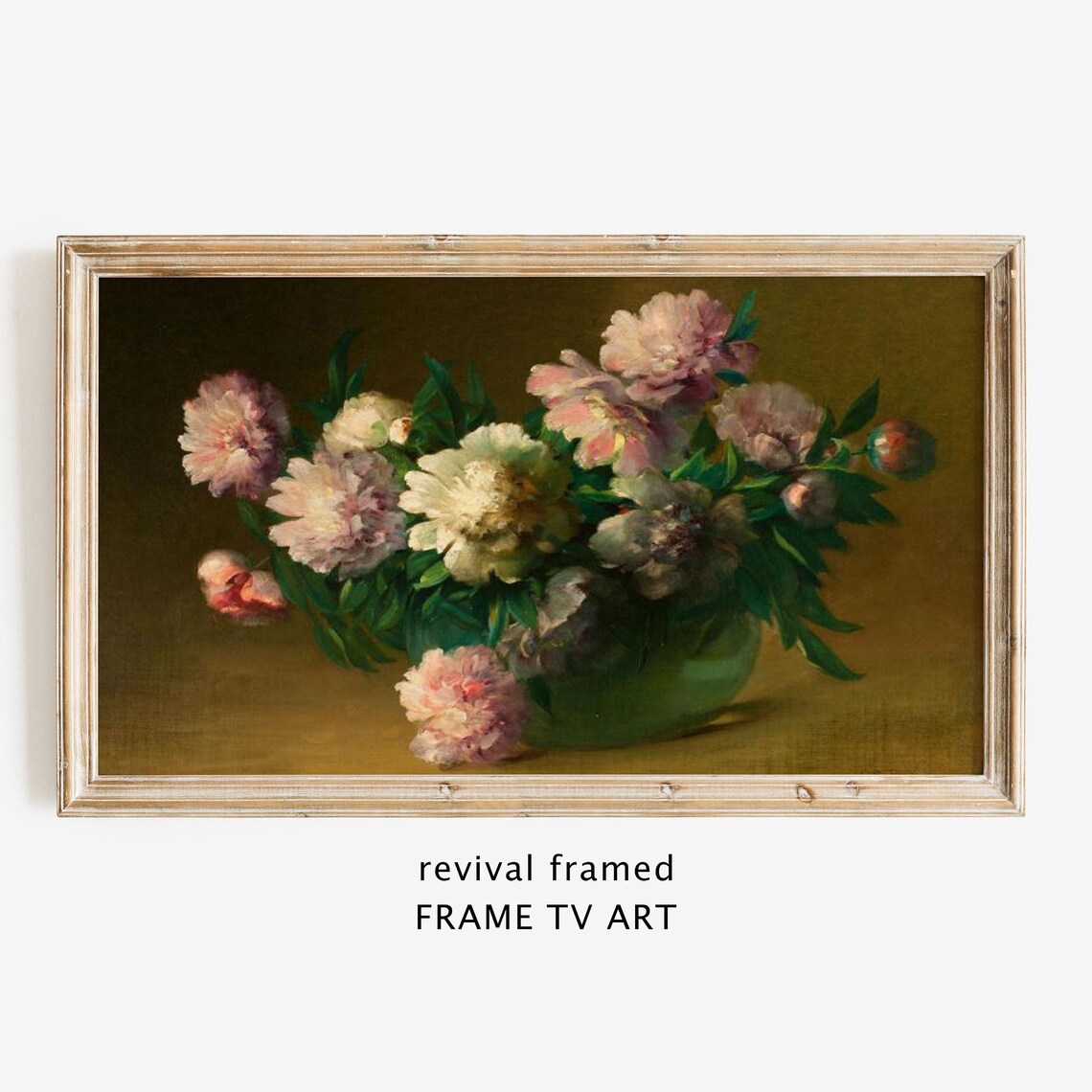 Lush Blush Pink Peonies Bouquet Vintage Floral Still Life Poster