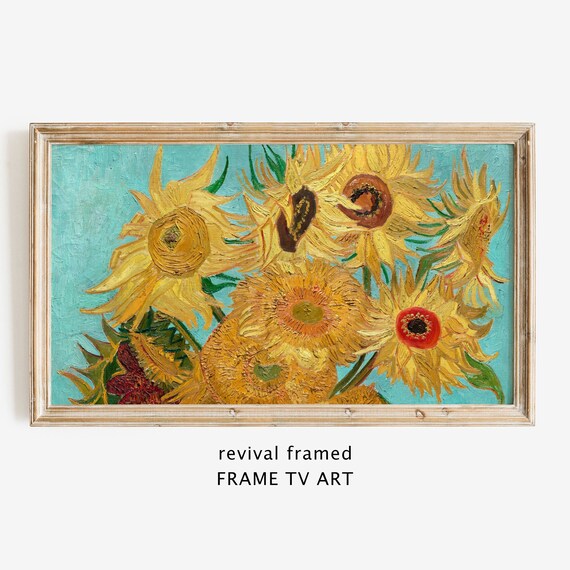 Sunflowers Frame Tv Art Van Gogh Lg Tv Art Vintage Oil Painting Masterpiece Spring Minimalist Home Decor Large Art
