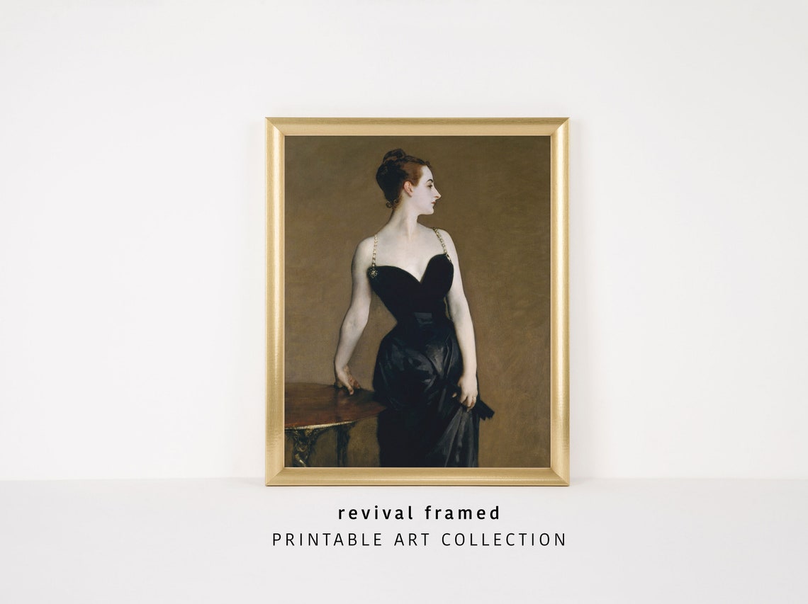 Madame X in a Black Gown by John Singer Sargent Portrait Poster