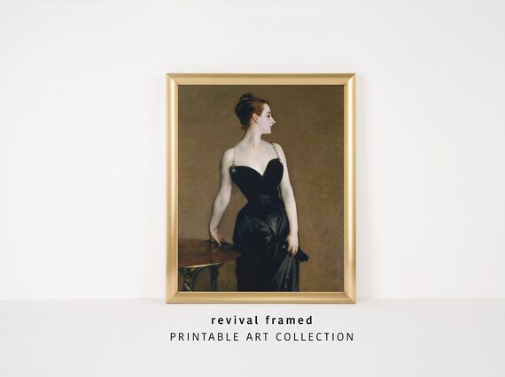 Madame X in a Black Gown by John Singer Sargent Portrait Poster