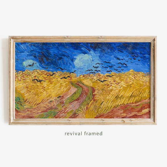 Van Gogh Wheatfield with Crows Vintage Landscape Painting Art Poster