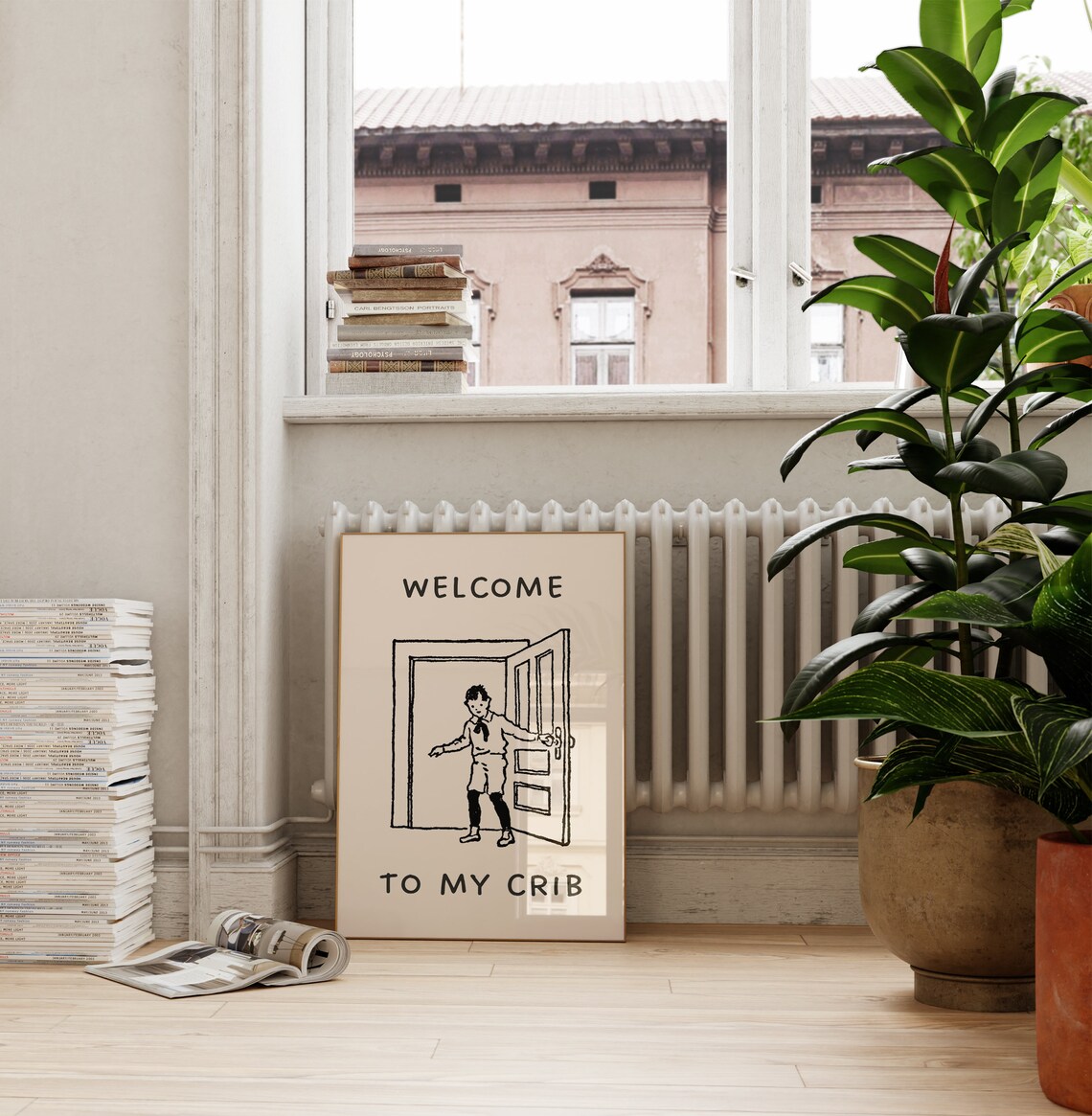 Welcome To My Crib Thanks For Coming Vintage Boy Poster - Image 2