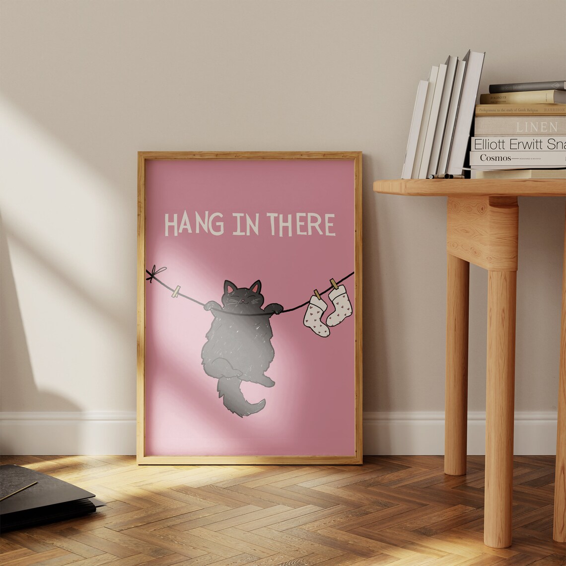 Hang In There Cat Cute Quote Poster Print - Image 2