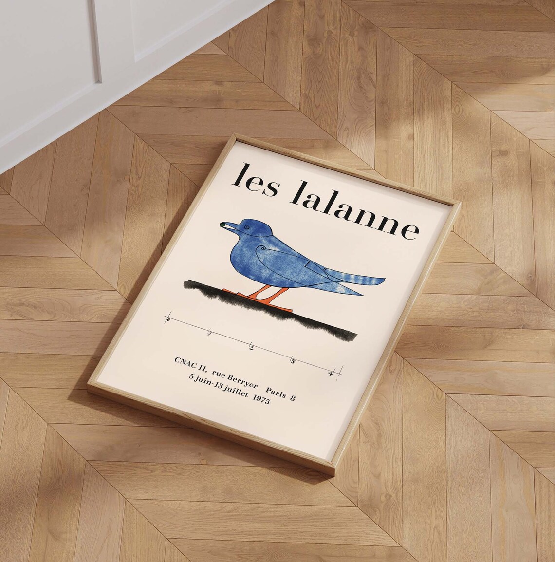 Les Lalanne Blue Bird Paris Exhibition Vintage French Art Poster - Image 2