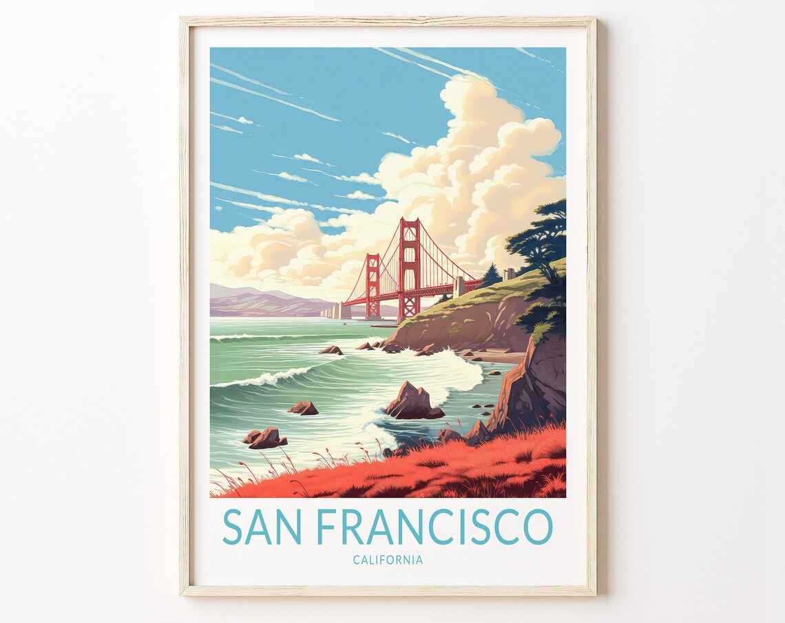 San Francisco California Travel Poster Print