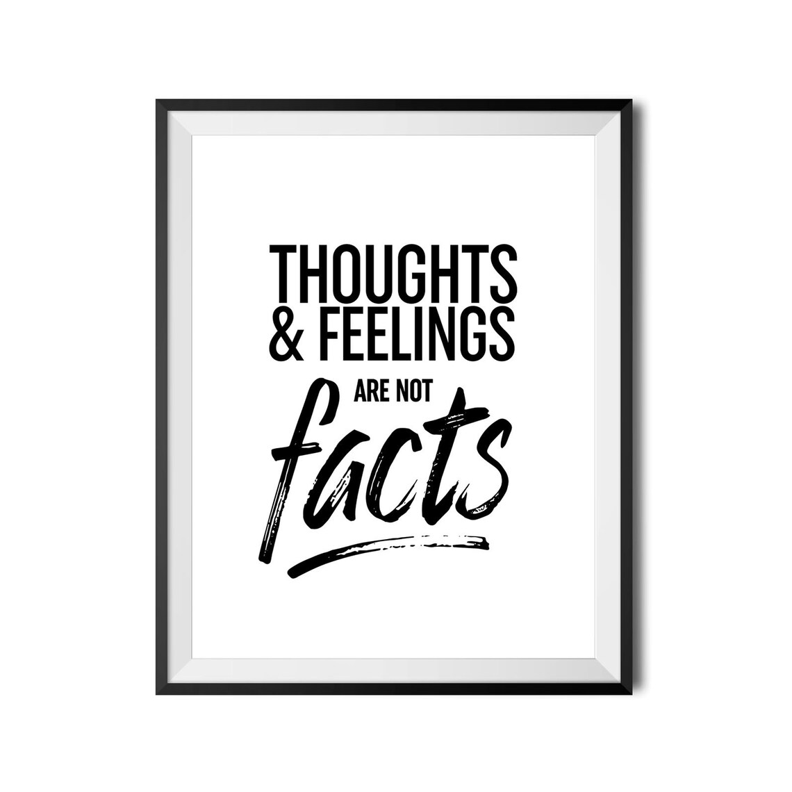 Thoughts And Feelings Are Not Facts Mental Health Quote Poster - Image 3