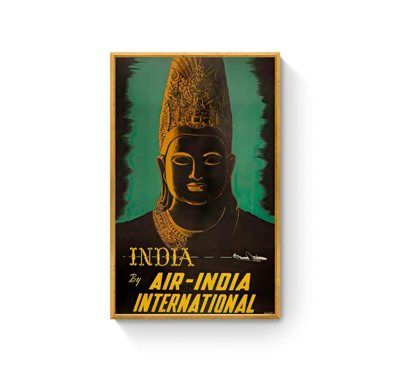 India Vintage Poster Travel Poster Digitally Remastered For Large Prints 33x47in