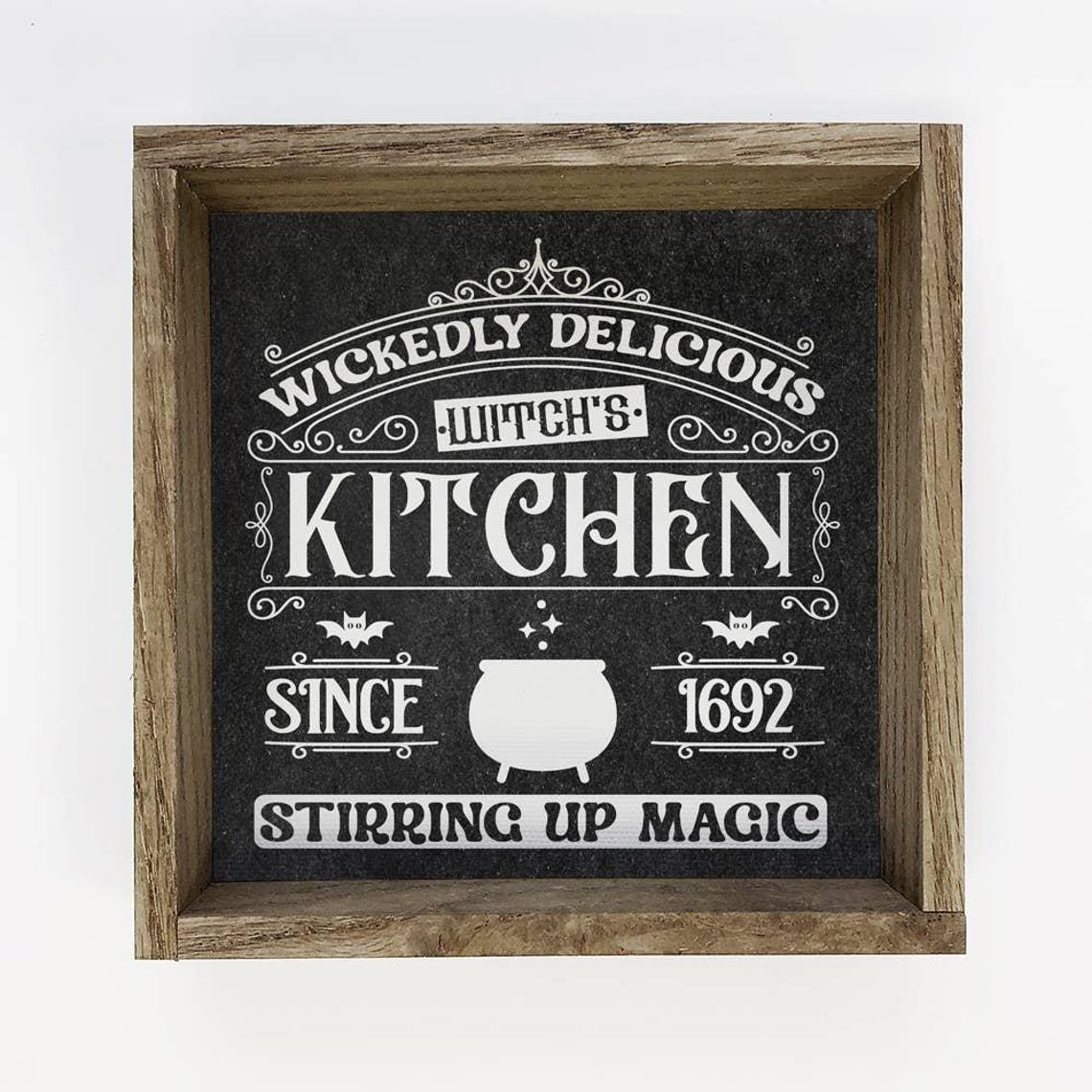 Wickedly Delicious Witch's Kitchen Vintage Halloween Wall Art Sign