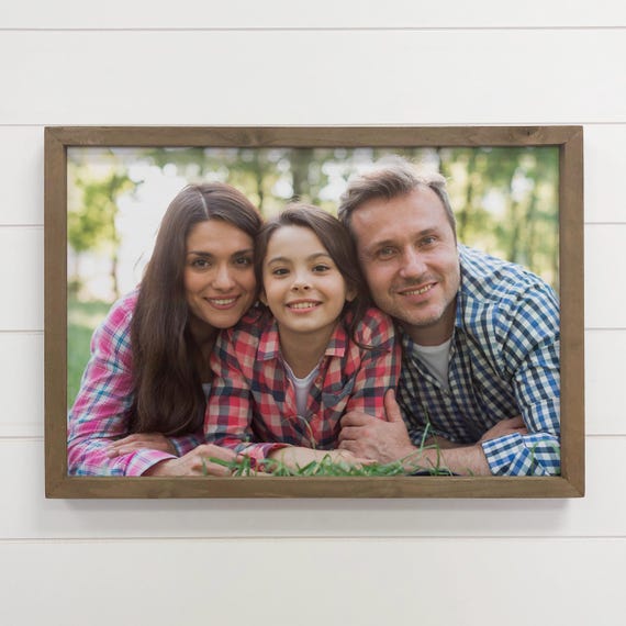 New House Warming Custom Photo Canvas Art Wood Framed Unique Personalized Decor