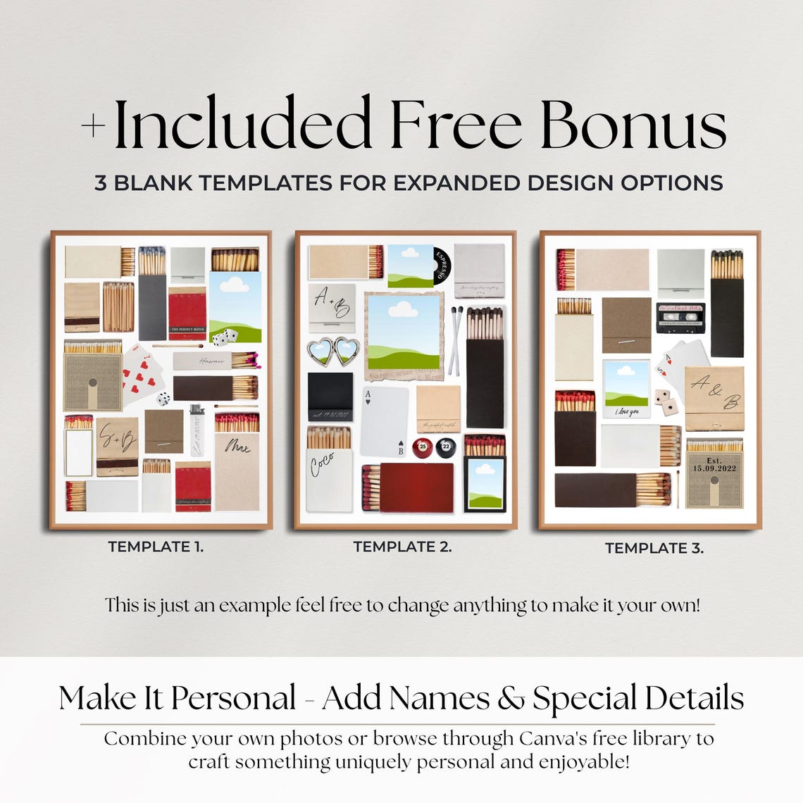 Custom Matchbook Poster, Couple Gift for First Anniversary or Birthday - Image 4
