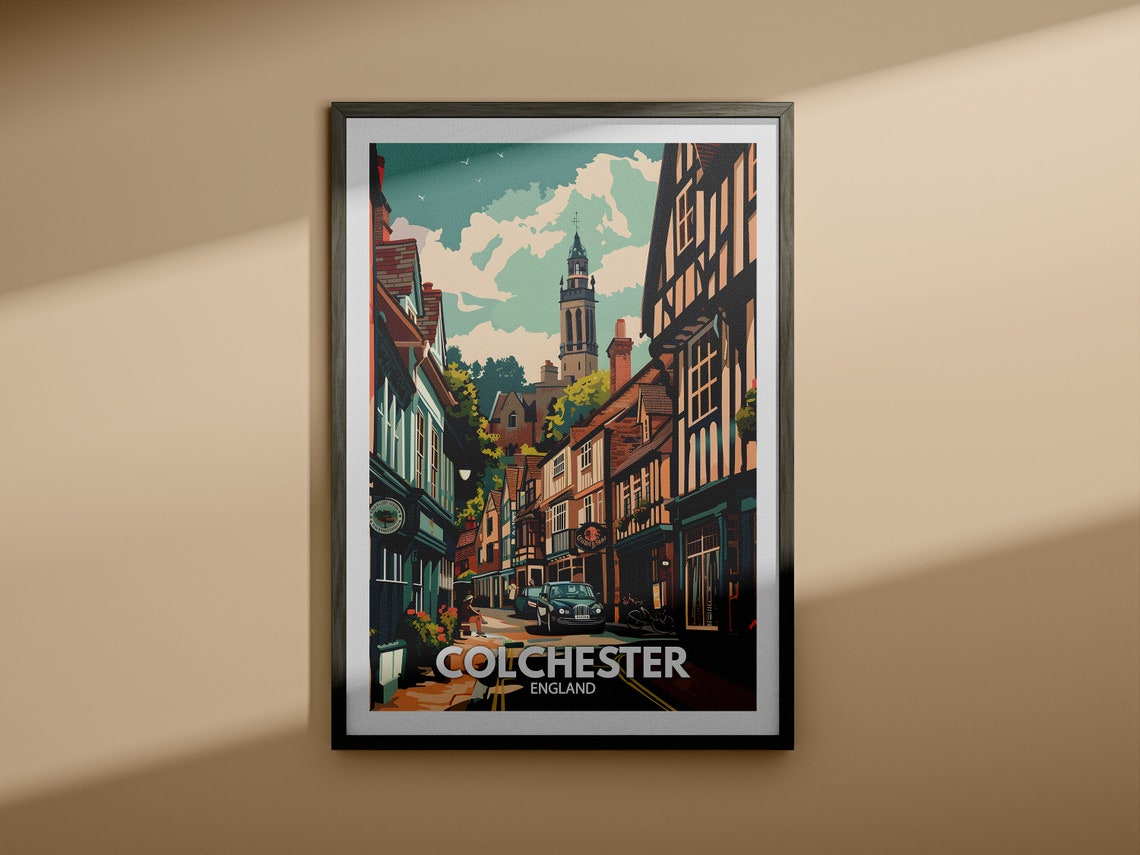 Colchester Art Print Colchester Poster Uk Wall Art England Wall Art Decor British Travel Poster United Kingdom Print England City Art - Image 4