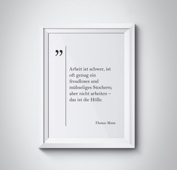 Thomas Mann Quote Graduation Gift Deutsche Zitaten German Quotes Education Quotes German Wall Art Motivation Gift Inspiring Wall Art