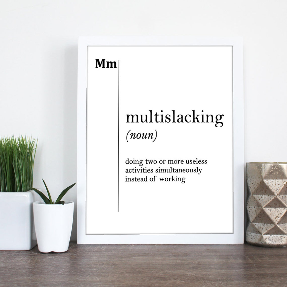 Multislacking Funny Dictionary Definition Bold Office Humor Poster - Image 2