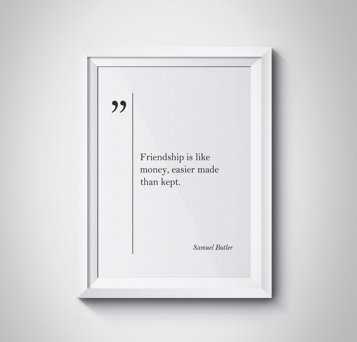 Samuel Butler Friendship Like Money Quote Minimalist Art Poster