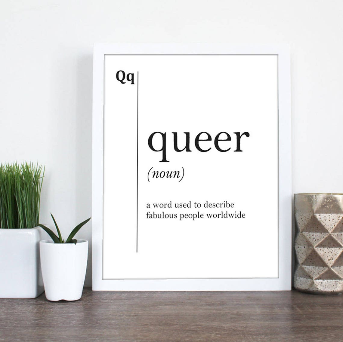 Queer Funny Dictionary Definition Typography Pride Quote Poster - Image 2