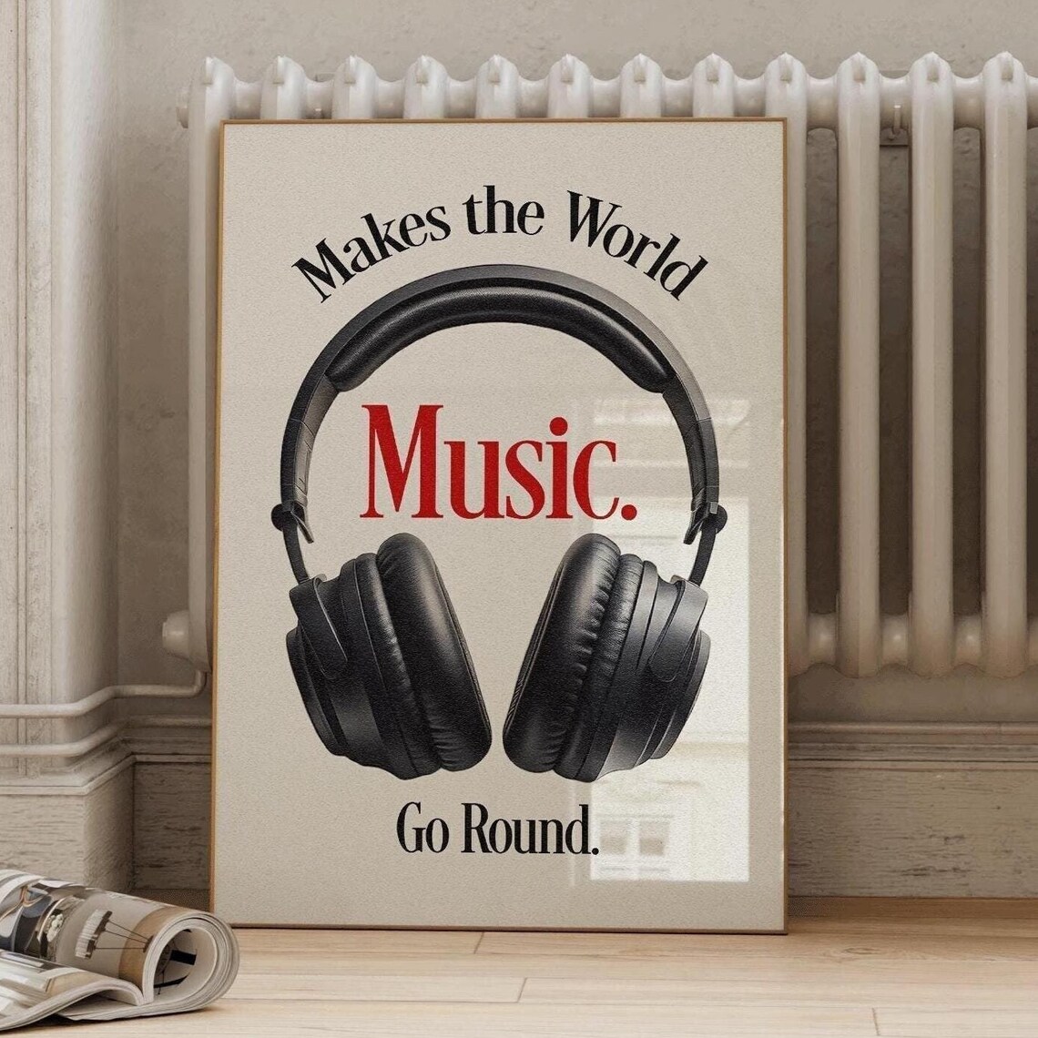 Music Makes The World Go Round, Vintage Poster