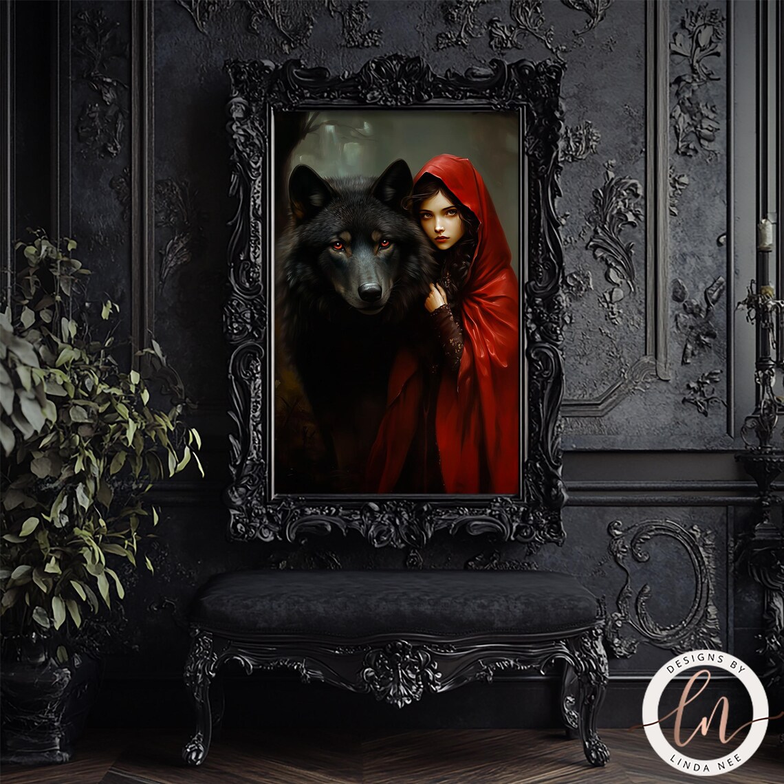 Little Red Riding Hood, Gothic Fairy Tale Art Print - Image 4