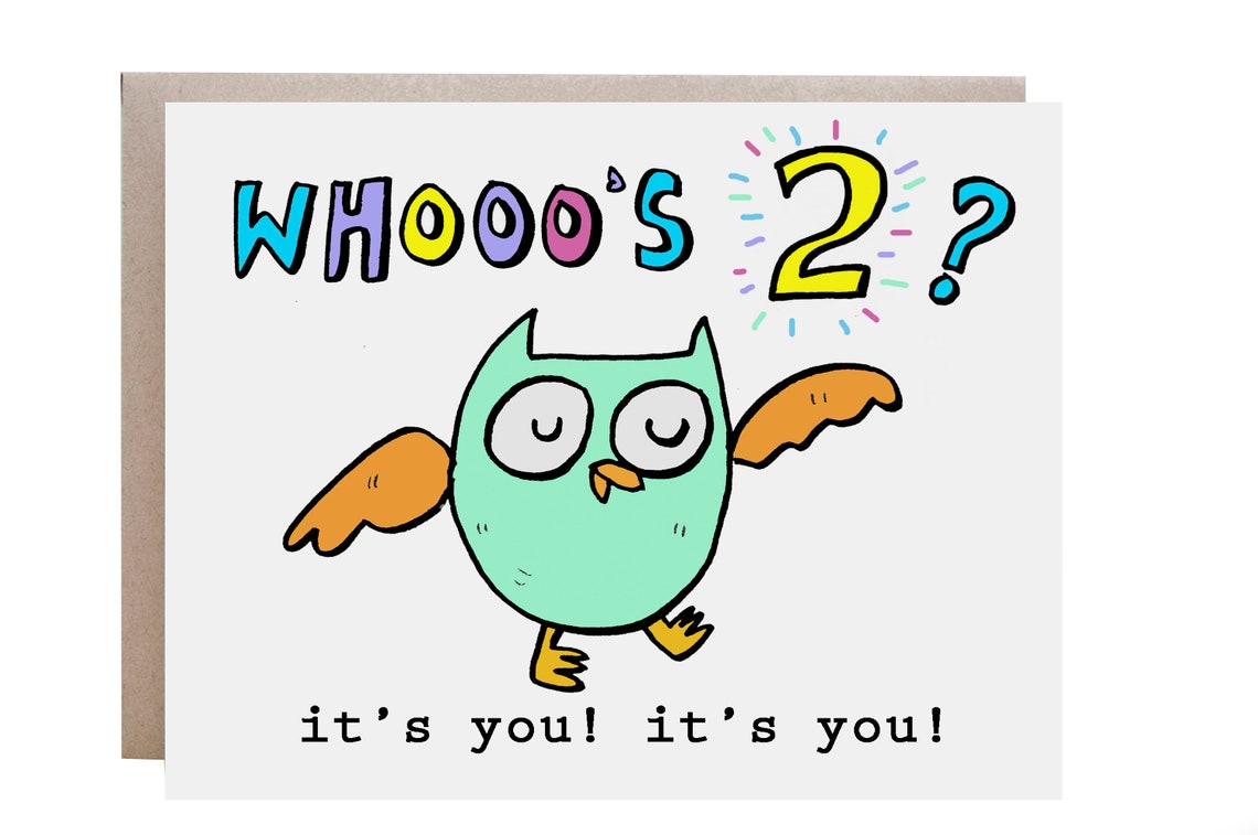 Two Year Old Birthday Card