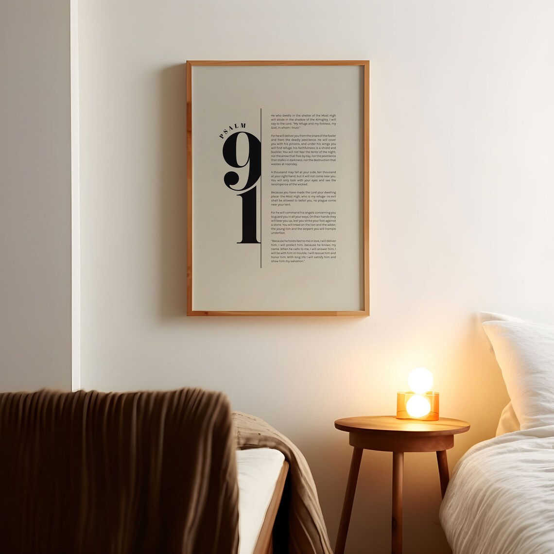 Psalm 91 Scripture Art Print, Contemporary Christian - Image 3