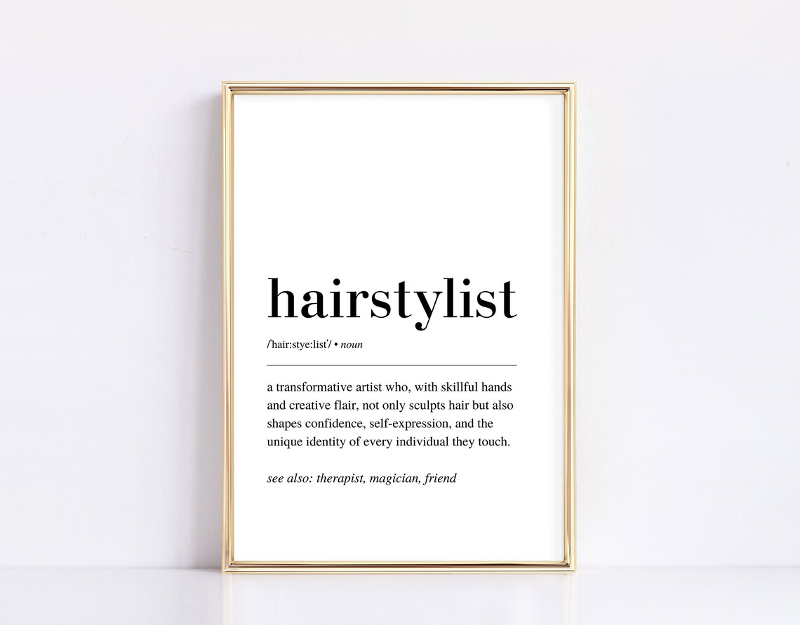 Hairstylist Definition Art Print, Salon Decor - Image 3