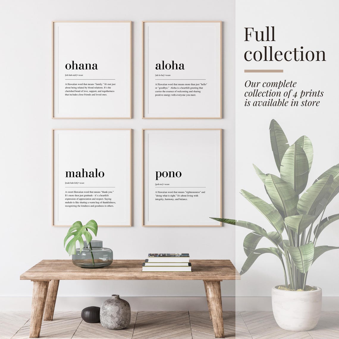 Pono Definition Hawaiian Righteousness Dictionary Typography Poster - Image 2