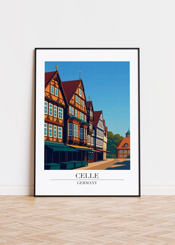 Celle Germany Poster City Illustration Art Print