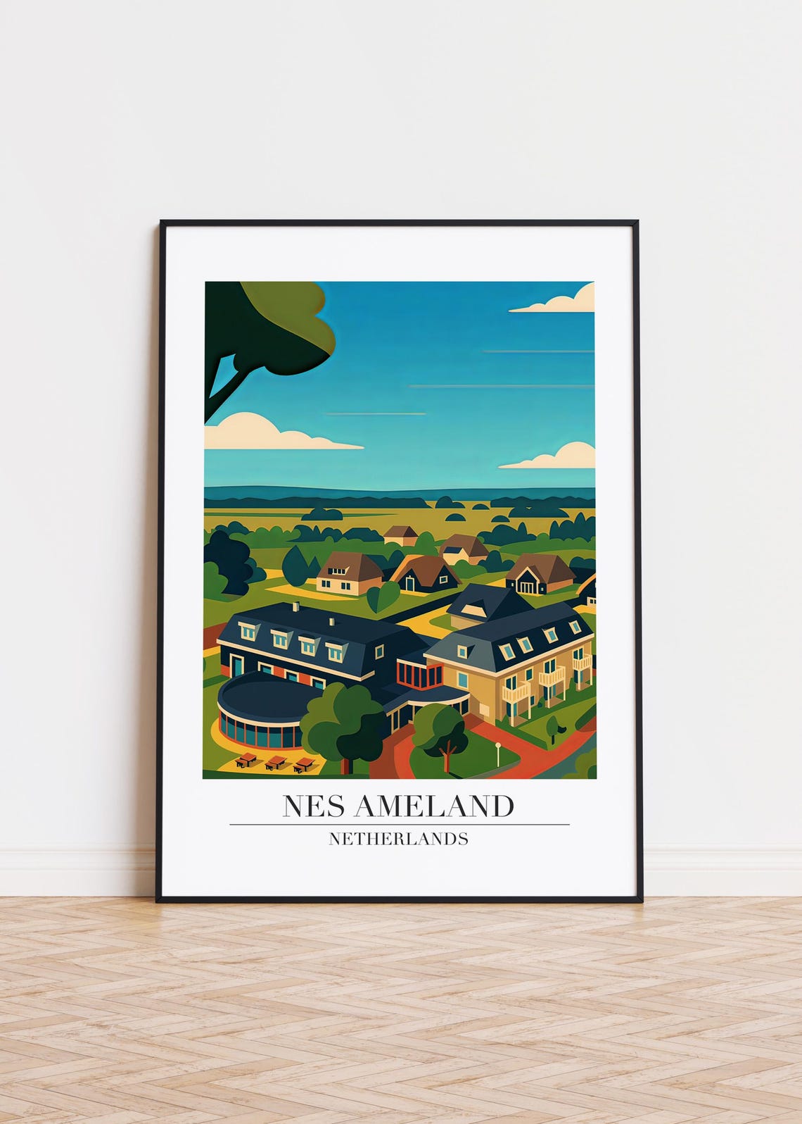 Nes Ameland Netherlands Travel Poster