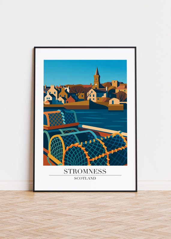 Stromness Scotland Poster Modern City Art Print