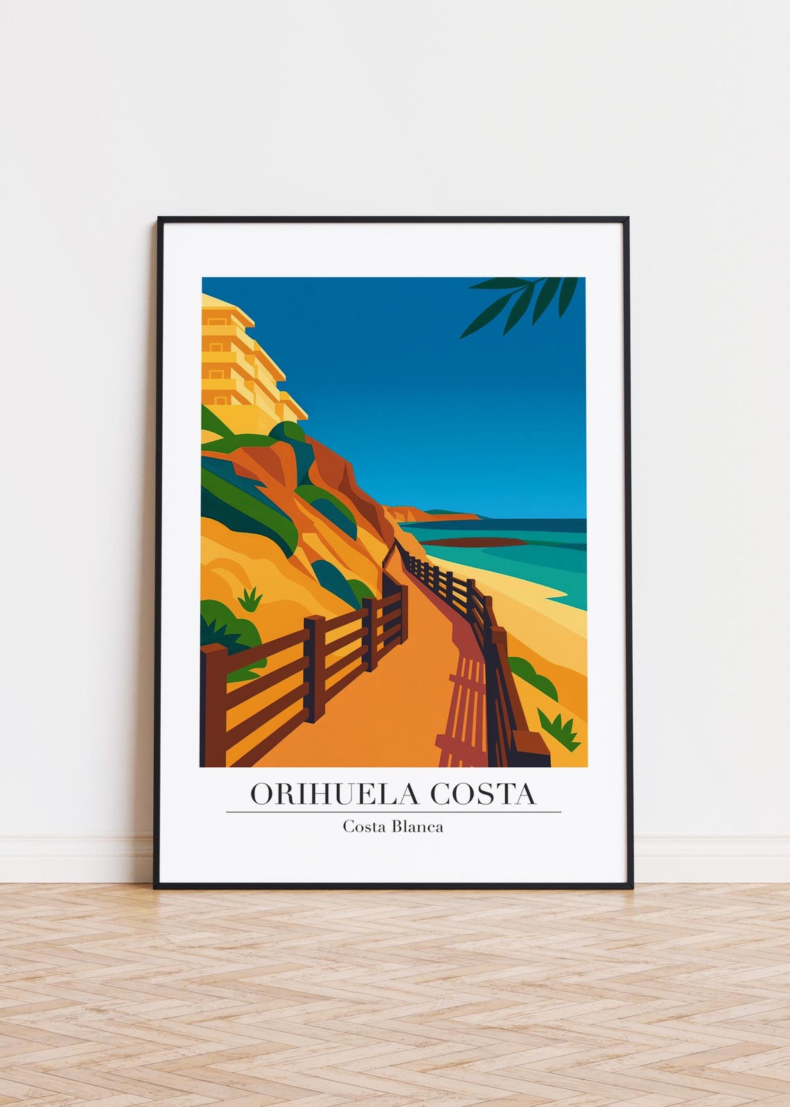 Orihuela Costa Illustration, Spain Travel Poster
