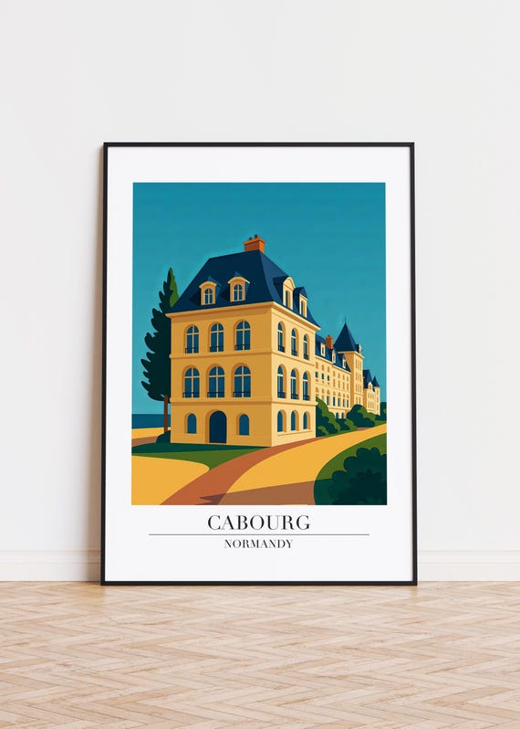 Cabourg France Poster City Skyline Art Print