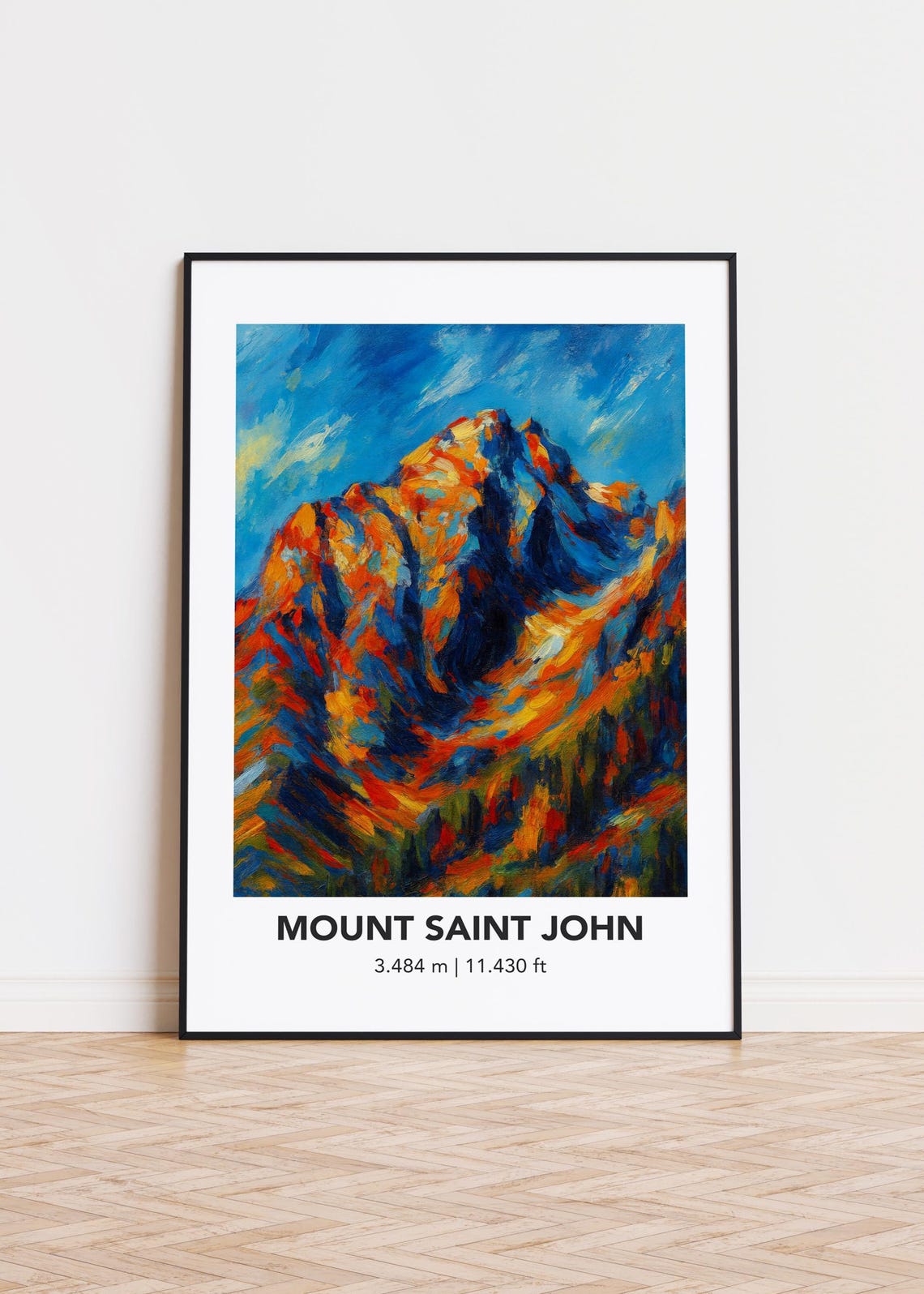 Mount Saint John Poster Modern Mountain Art Print