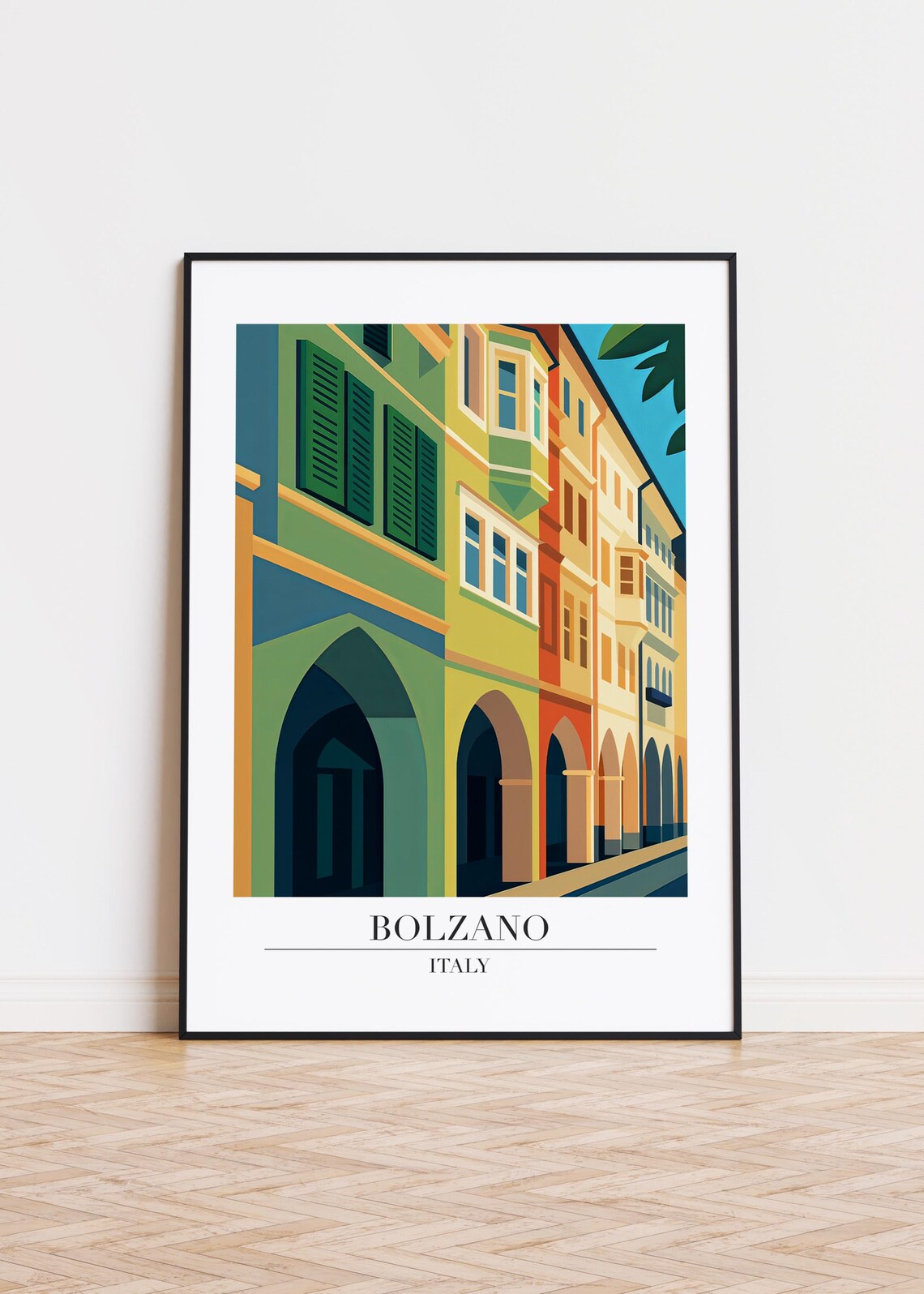Bolzano, Italy Modern City Illustration Poster
