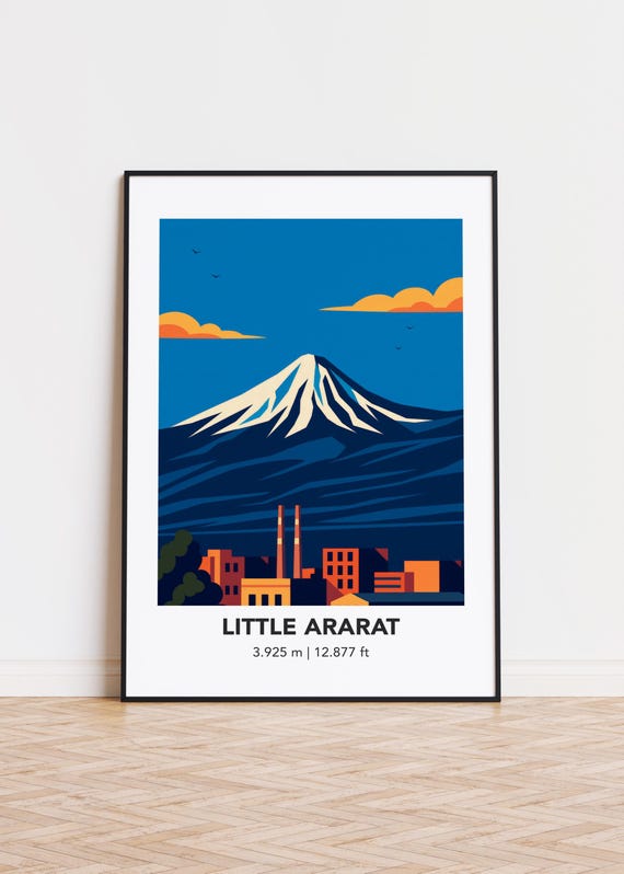 Little Ararat Art Print Mountain Illustration Poster