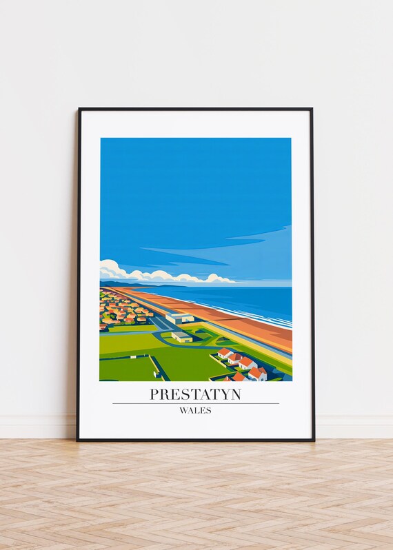 Prestatyn Wales Poster Modern City Illustration Art